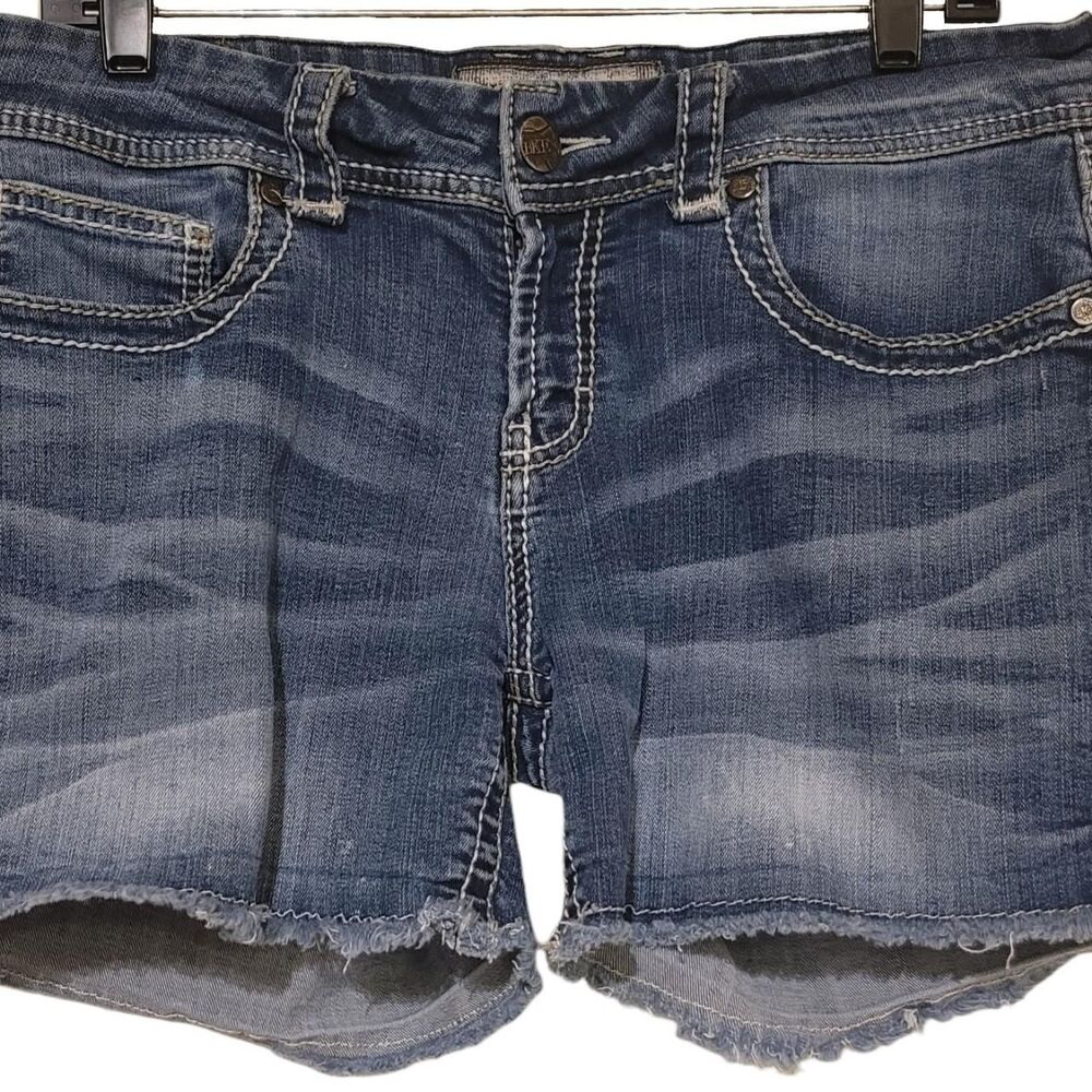 BKE Denim Culture Women's Jean Shorts, 31W Frayed Hem